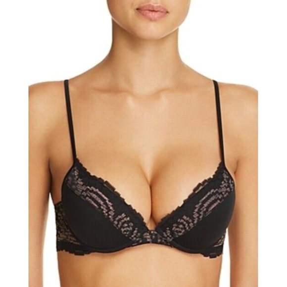 La Perla Topaz Deep Plunge Padded Push-Up Bra Size 32D $185